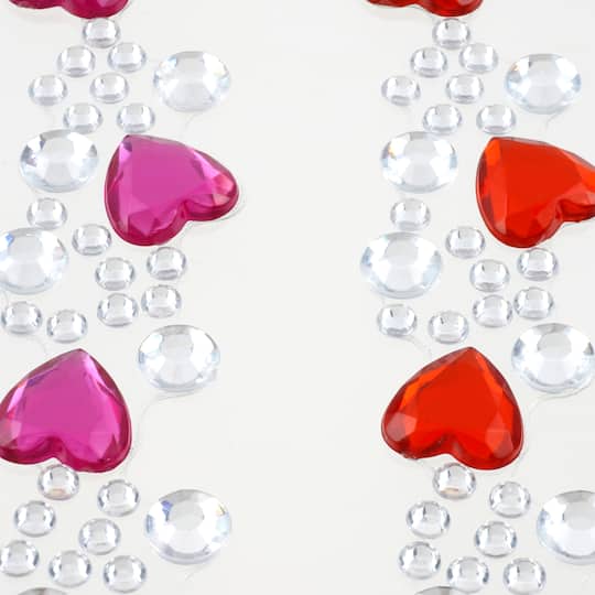 12 Packs: 2 ct. (24 total) Hearts Strip Bling Stickers by Recollections™